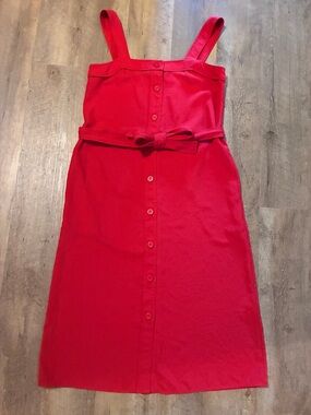 Everlane The Japanese GoWeave Picnic Dress in Red